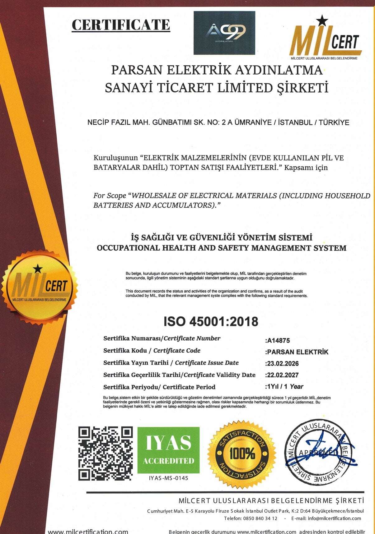 İş Sağlığı Ve Güvenliği Yönetim Sistemleri