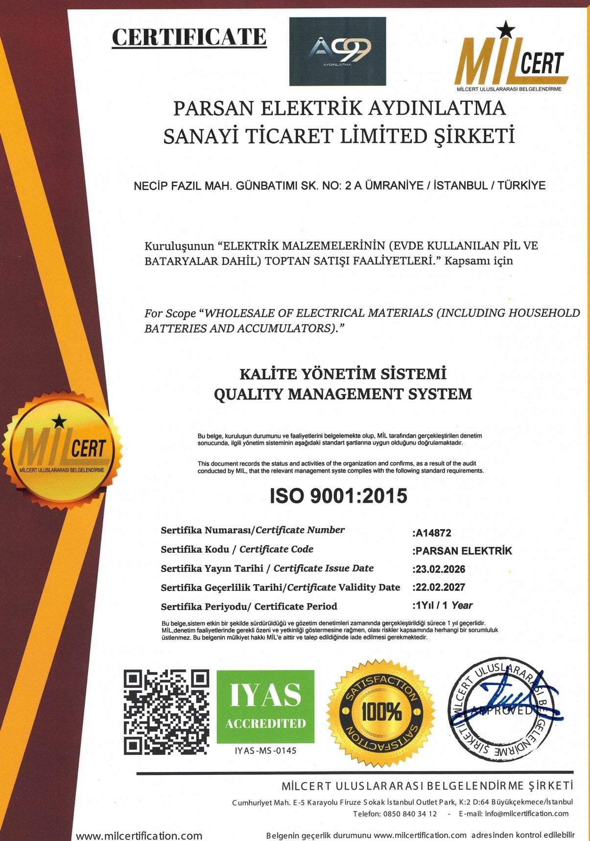 Kalite Yönetim Sistemi